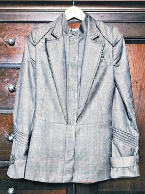 Veronique Branquinho Vintage Green Grey Khaki Military Blazer
